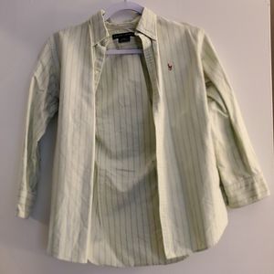 Ralph Lauren Pastel Green Striped Shirt